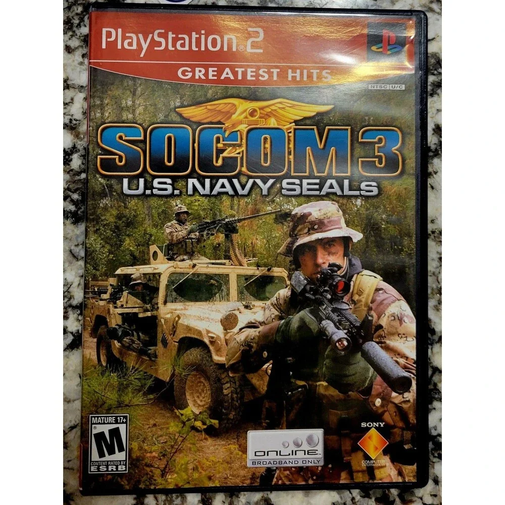 SONY PLAYSTATION 2 PS2 GREATEST HITS:SOCOM: U.S. Navy SEALs,CIB,TESTED FAST SHIP